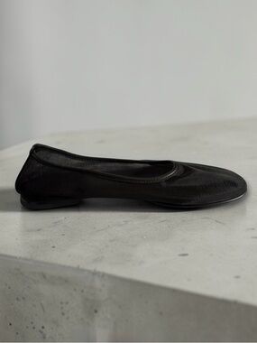 Dear Frances Balla Mesh Slip On Ballet Flats Black